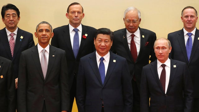 President Obama, China's President Xi Jinping and Russia's President Vladimir Putin at APEC summit 