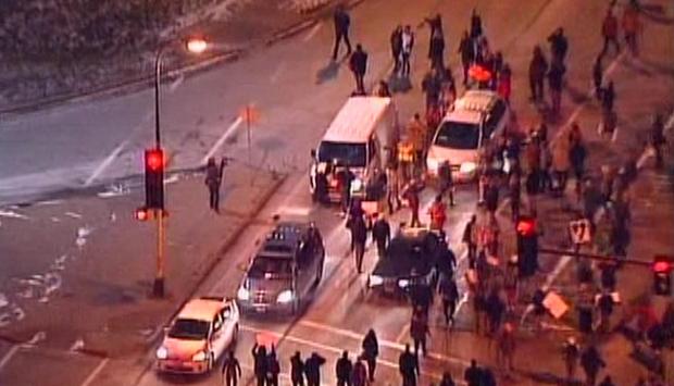 Van Hits Minneapolis Ferguson Protesters 