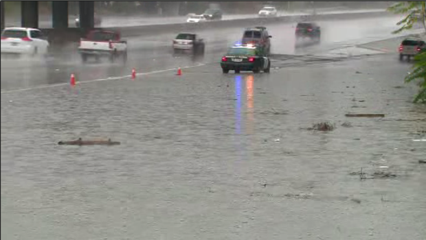 Highway 280 Southbound Flooded, December 11th, 2014 (CBS) 