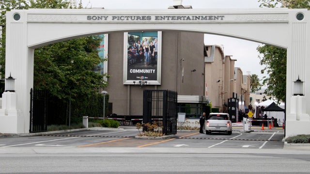 Entrance gate to Sony Pictures Entertainment in Culver City, California in April 14, 2013 file photo 