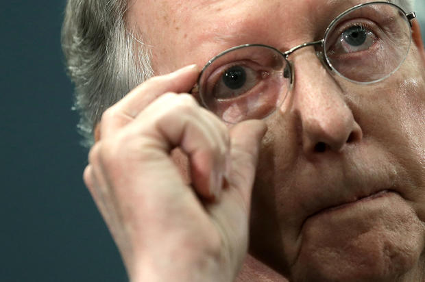 Senator Mitch McConnell (R-KY) Holds A News Conference Day After His Midterm Election Victory 