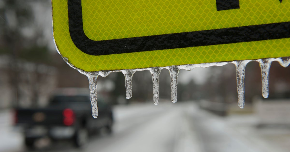 Multiple car crashes blamed on icy road conditions in Georgia - CBS News