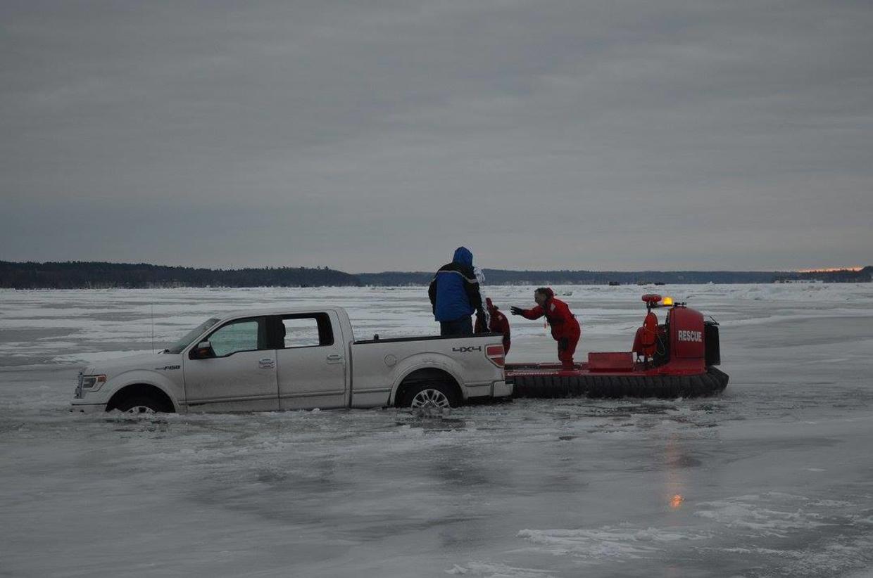 2 Rescued After Truck Goes Through Ice On Leech Lake CBS Minnesota