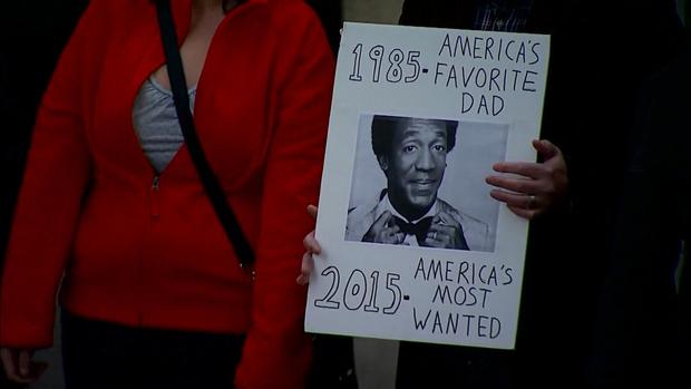 Protestors Demonstrate Outside Of Bill Cosby's Comedy Shows In Denver 