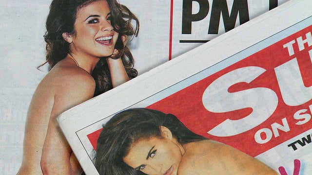 ​Topless women appear in past issues of Britain's most widely circulated newspaper, The Sun 