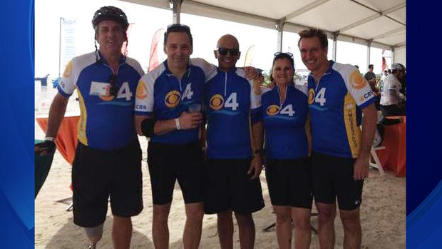 Dolphins Cycling Challenge CBS4 Crew 