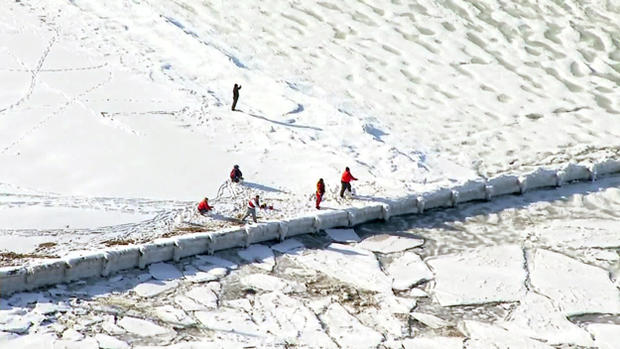 Ice Rescue At Sandy Hook Bay 