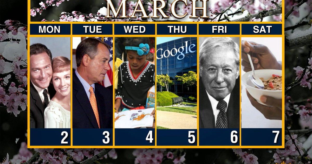 Calendar: Week of March 2 - CBS News