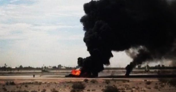 Marine killed when civilian plane crashes onto Arizona base CBS News