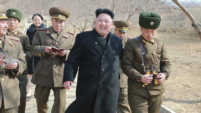 North Korean leader Kim Jong Un inspects the Sin Islet Defence Company 