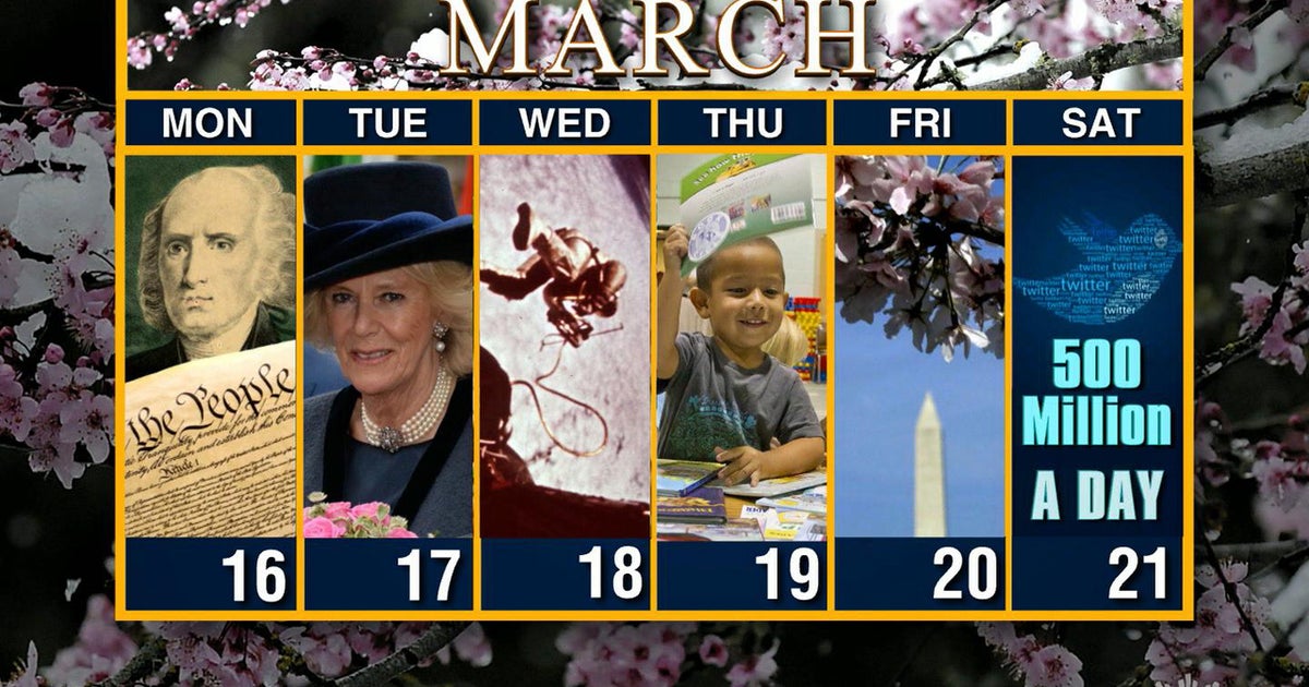 Calendar: Week of March 16 - CBS News