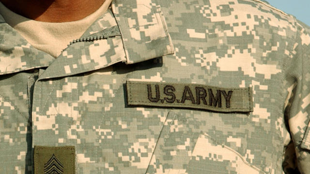 The U.S. Army's new army combat uniform is displayed Feb. 8, 2005, at Fort Stewart, Georgia. 