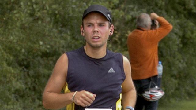 Andreas Lubitz runs the Airportrace half marathon in Hamburg in this September 13, 2009 file photo 