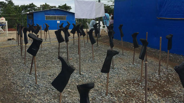 ebola decontaminating boots 