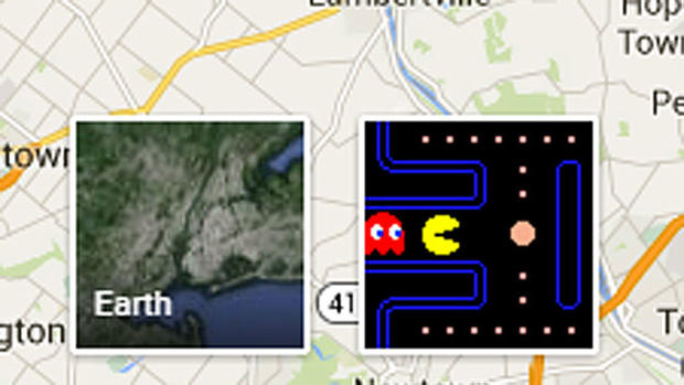 Pac Man Google Maps 