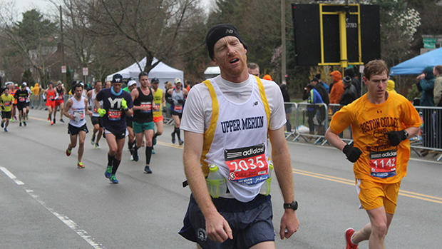 Boston Marathon 2015 at Heartbreak Hill 