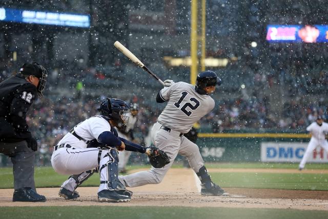 Outside Comerica Park with the snow falling : r/Detroit