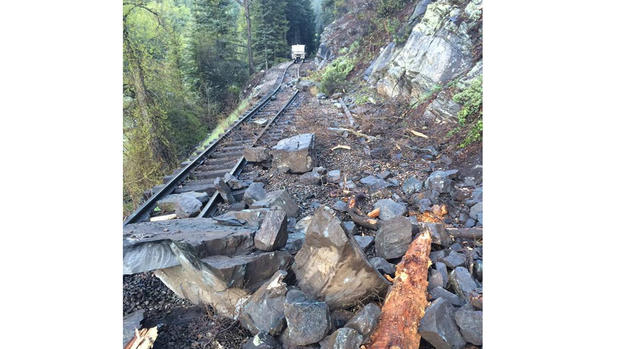 Railroad Rockslide 1durango silverton narrow gauge railroad (from Facebook) 