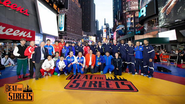 Times Square wrestling 