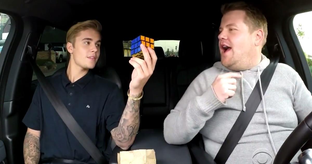 Justin Bieber Shows James Corden How To Cruise In Style In Carpool Karaoke Segment Cbs News 