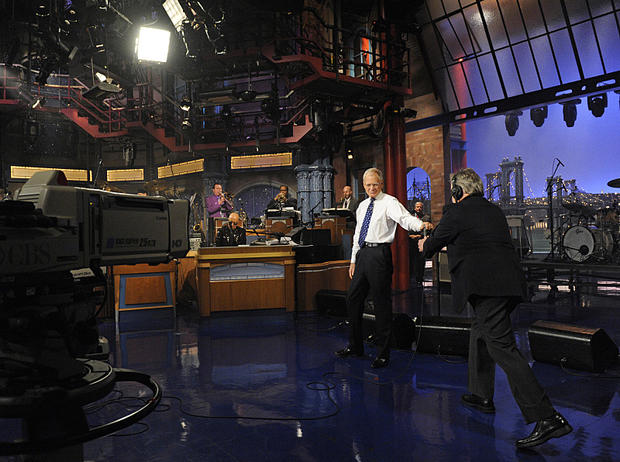 David Letterman is seen in New York at the end of the final taping of "The Late Show with David Letterman" May 20, 2015, on the CBS Television Network. 