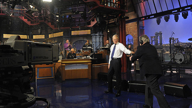 David Letterman is seen in New York at the end of the final taping of "The Late Show with David Letterman" May 20, 2015, on the CBS Television Network. 