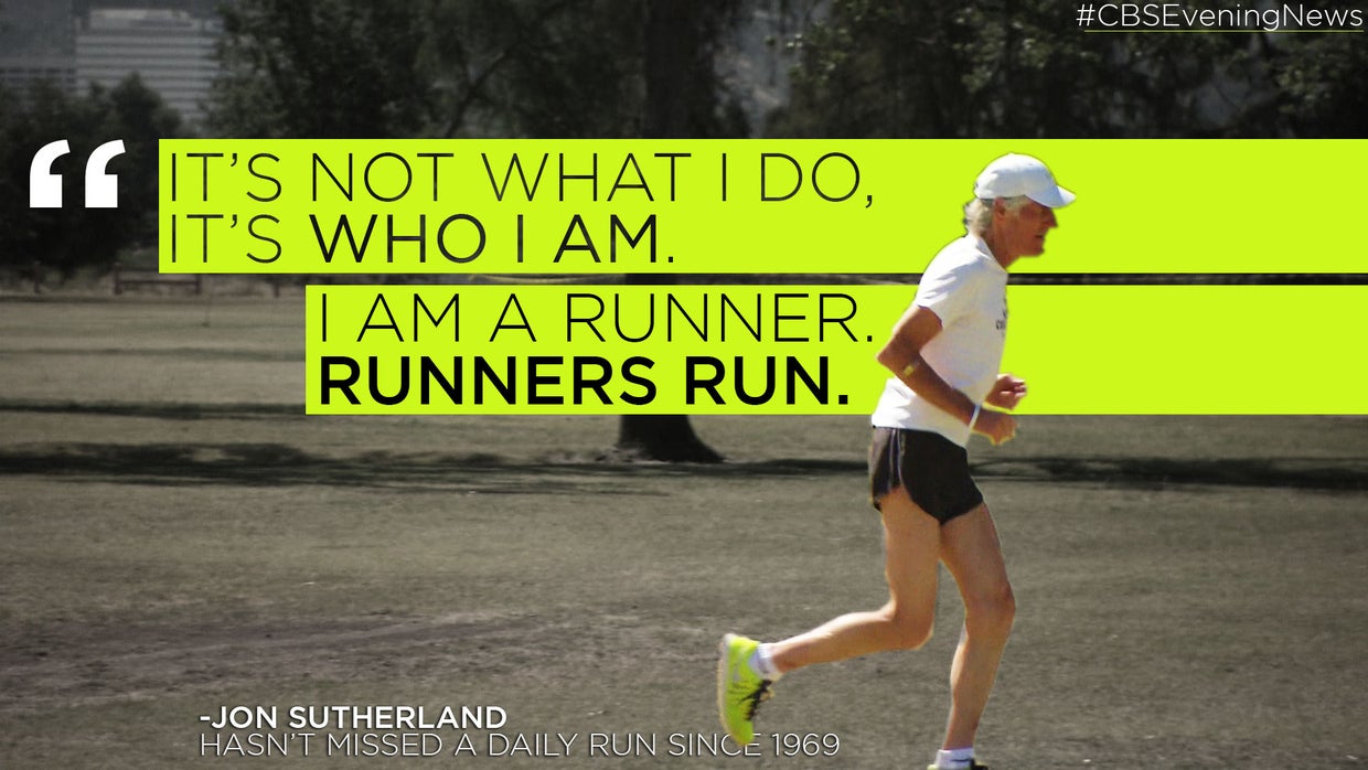 Running since 1969: Man holds record for incredible streak - CBS News