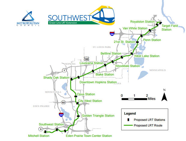 Southwest Light Rail Line Proposal 