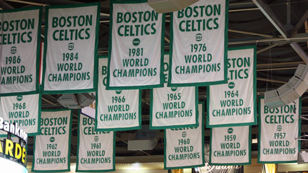 Boston Celtics banners 