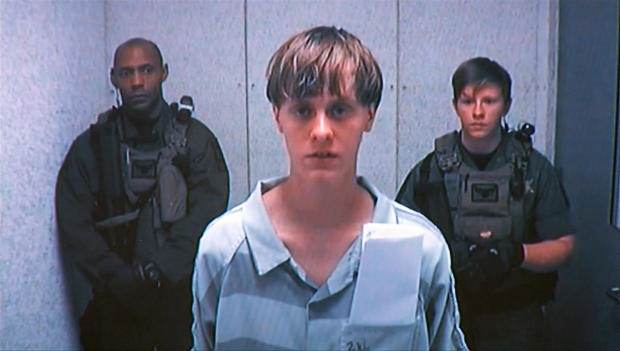 Dylann Roof appears by closed-circuit television at his bond hearing in Charleston, South Carolina, June 19, 2015, in a still image from video. 