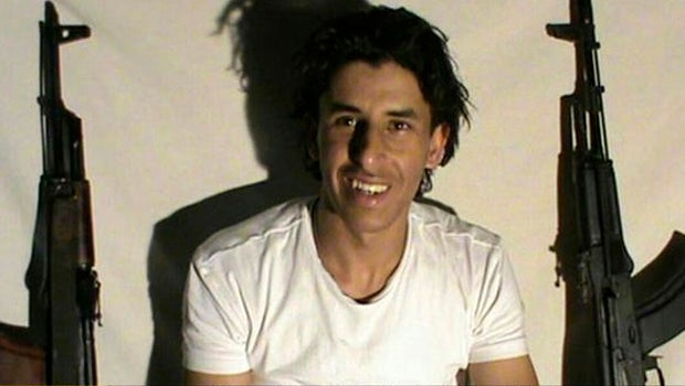 This image taken from a militant website associated with ISIS extremists, posted June 27, 2015, purports to show Tunisian gunman Seifeddine Rezgui who killed tens of people in the Tunisian beach resort of Sousse. 