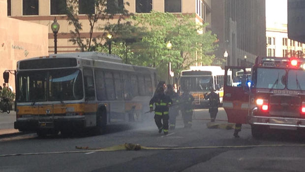 MBTA Bus Fire 