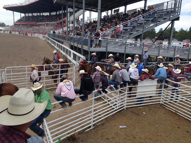 cowboys at rodeo, Cheyenne Frontier Days 