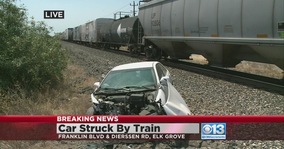 Car Clipped By Train South Of Elk Grove, Driver Unharmed CBS Sacramento