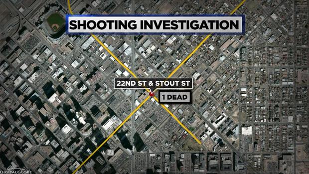 21ST AND STOUT DEATH INVESTIGATION map 