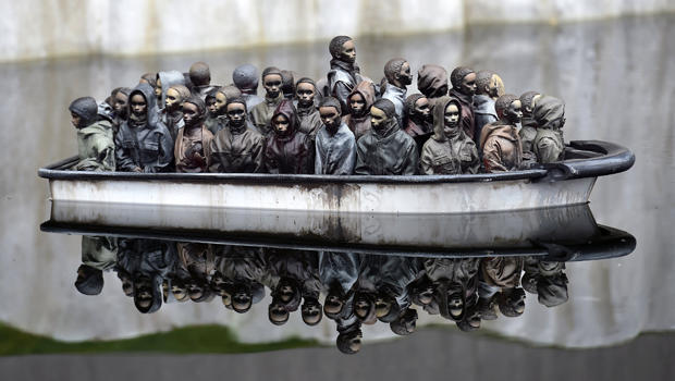 Part of an installation is pictured at "Dismaland," a theme park-styled art installation by British artist Banksy at Weston-super-Mare in southwest England, Britain, Aug. 20, 2015. 