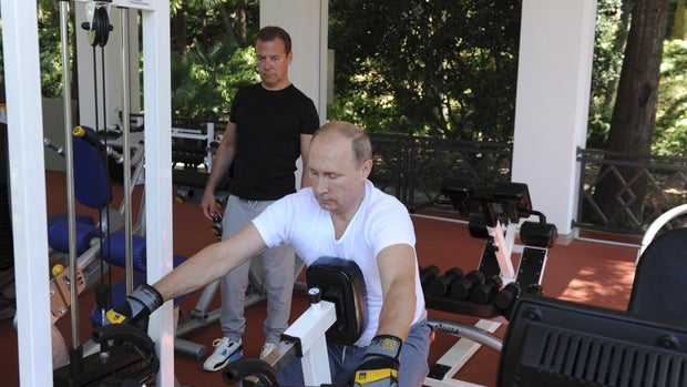 Vladimir Putin doing manly things