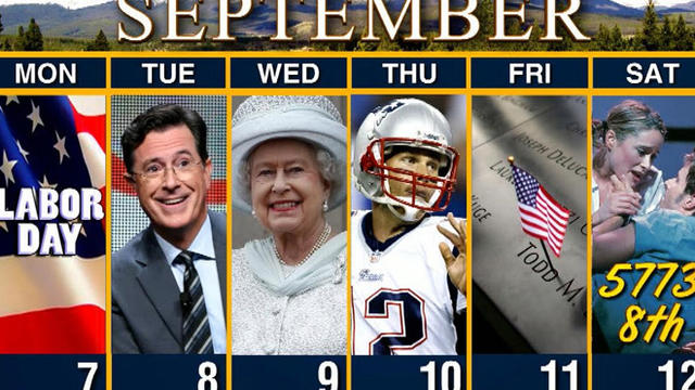 Calendar: Week of September 7 - CBS News