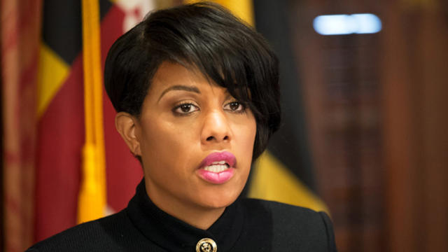 Baltimore Mayor Stephanie Rawlings-Blake speaks during a news conference in Baltimore, Maryland, July 8, 2015. 
