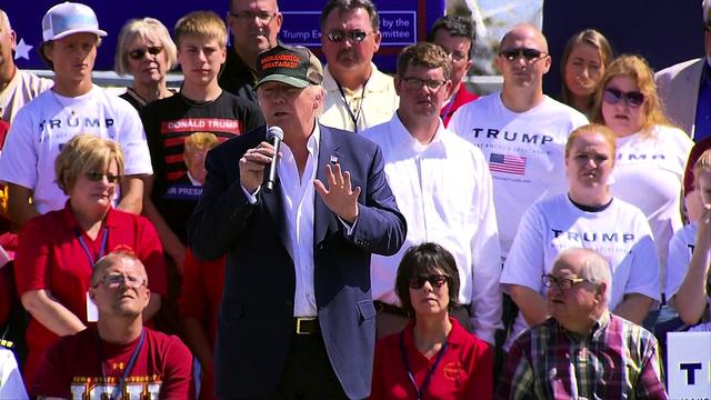 Republican presidential candidate ​Donald Trump speaks during a campaign rally in Boone, Iowa, Sept. 12, 2015. 