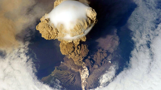 Volcanoes seen from space 