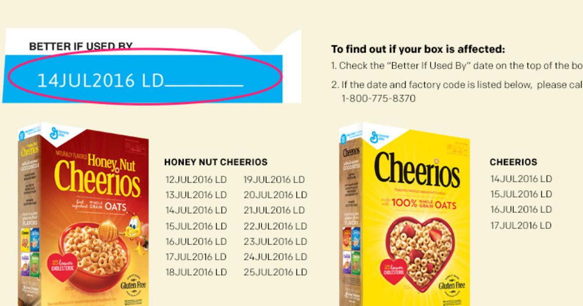 General Mills Recalls 1.8M Cheerios Boxes On Allergy Risk CBS Los Angeles