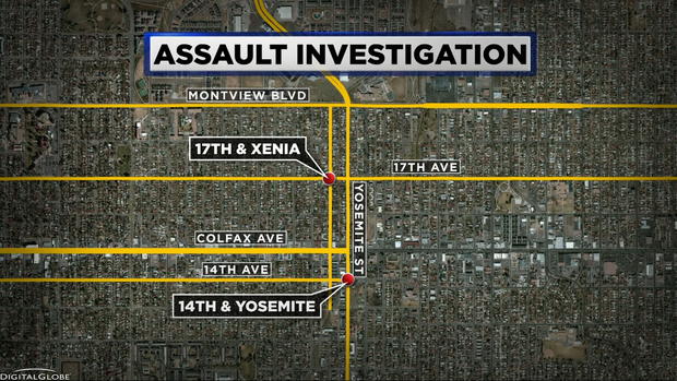 Assault Investigation 14th and Yosemite map 