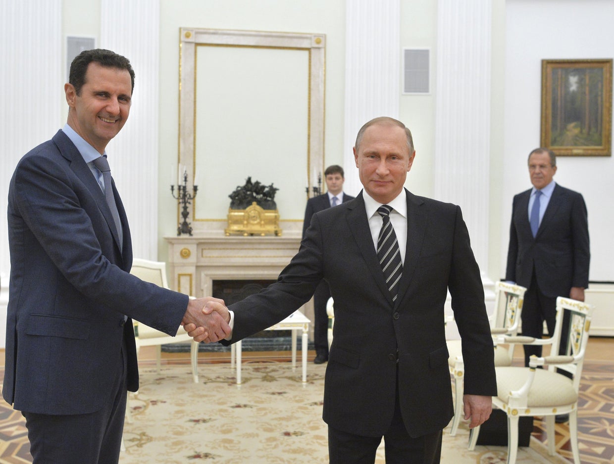 Syria President Bashar Assad in Russia to thank Vladimir Putin for help ...