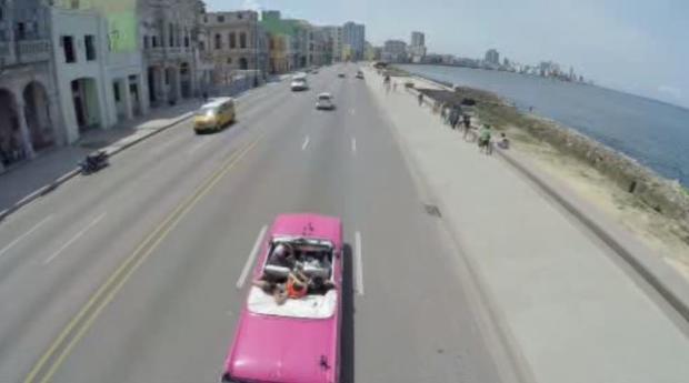 Cuba Drone Over Havana Seafront 