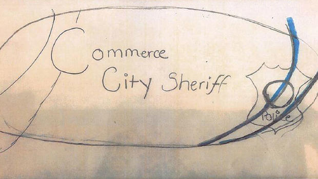 Commerce City fake cop car sketch 