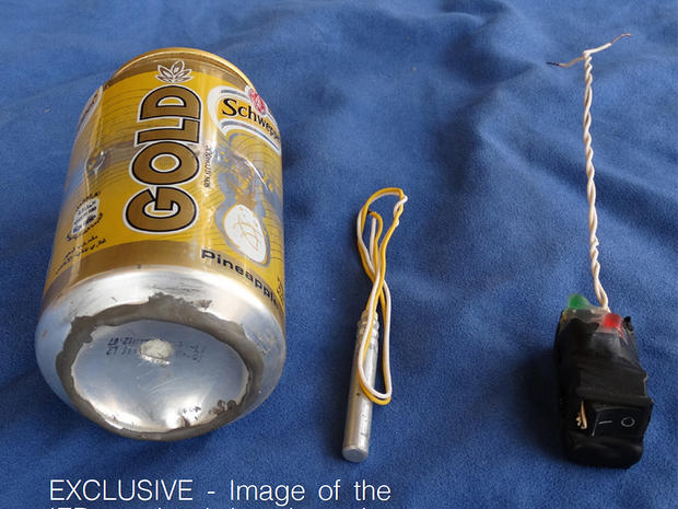 An image published online by ISIS on Nov. 18, 2015, shows what the group claims to be the bomb used to destroy a Russian Metrojet airliner as it flew over Egypt's Sinai Peninsula on Oct. 31, 2015. The image could not be independently verified. 
