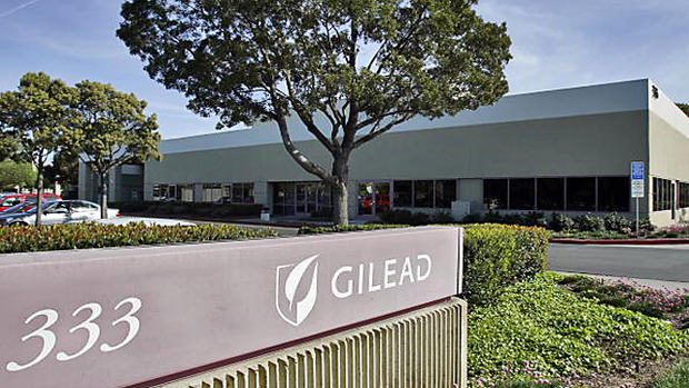 Gilead Sciences Inc. sign at the Company's Foster City Headquarters 