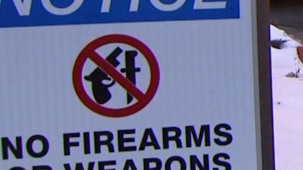 No Firearms Sign 