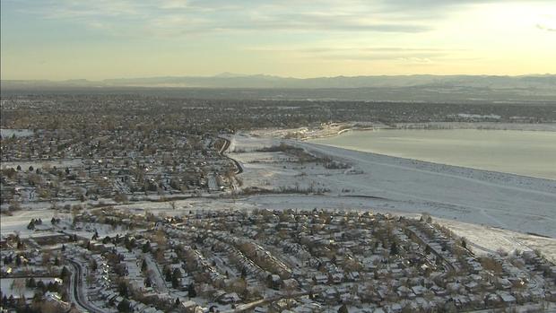 Copter4 Over Snow-Covered Metro Area 